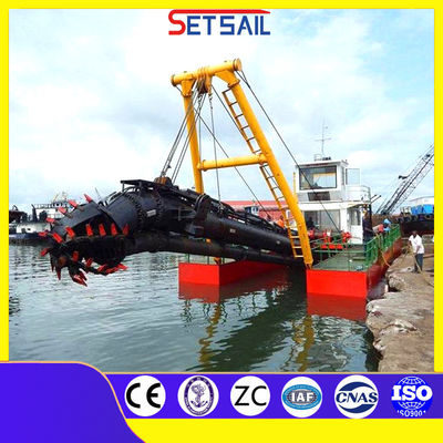 Dredger de sucção de corte de 10 polegadas para fluxo de água de 1500 m3 e distância de descarga de 1000 metros