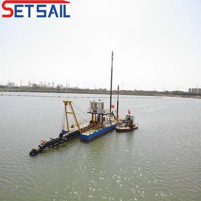 Fluxo de água 800m3 Motor diesel 8 polegadas cortador Sucção de areia dragadora com Siemens PLC