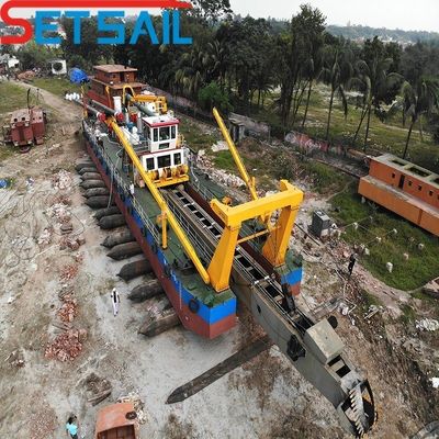 160m3-4000m3 Capacidade cortador de controlo hidráulico dragadora de sucção com bomba de areia subaquática