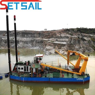 160m3-4000m3 Capacidade cortador de controlo hidráulico dragadora de sucção com bomba de areia subaquática
