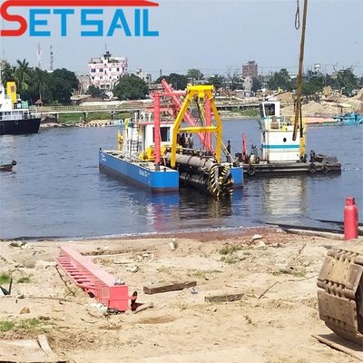 800m3 Fluxo de água 50kw cabeça de corte potência motor diesel 8 polegadas máquinas de dragagem de areia