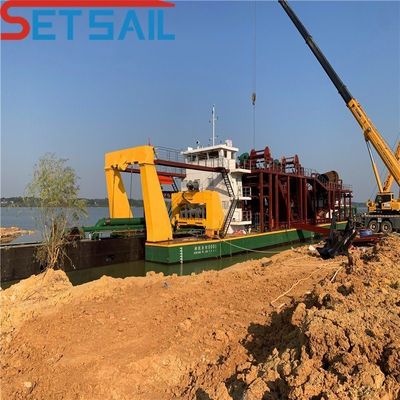Dredger de sucção de corte de 8 polegadas de alta capacidade com tipo de ranhura CTN e profundidade de dragagem de 8 metros