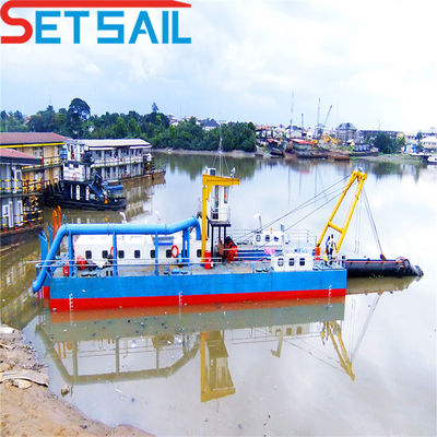 Dredger de sucção de 8 polegadas com bomba de areia submarina Peso total 85 toneladas