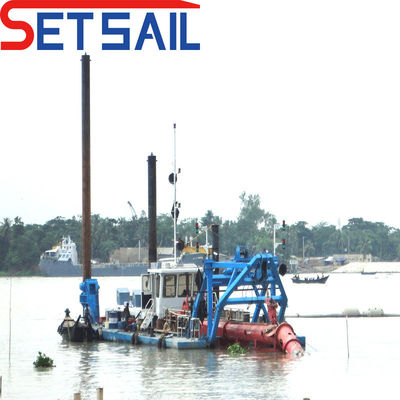Rexroth Hydraulic Double Diesel Engine Cutter Suction Sand Dredger com bomba hidráulica