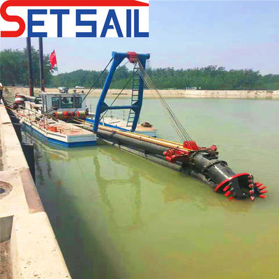 Rexroth Hydraulic Double Diesel Engine Cutter Suction Sand Dredger com bomba hidráulica