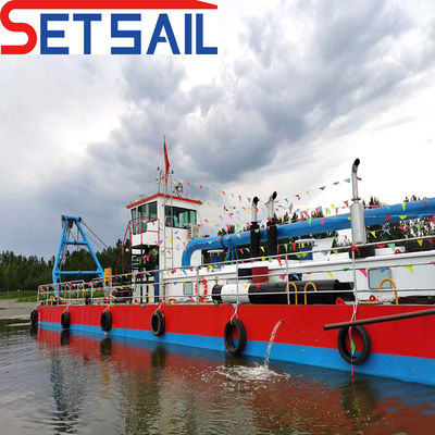 Equipamento de escavação de areia fluvial Motor diesel Cortador de potência Sucção dragadora com Siemens PLC