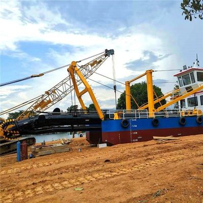 Máquina de dragagem fluvial tipo ranhura CTS cortador hidráulico dragadora de sucção com motor Cummins