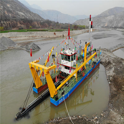 Máquina de dragagem fluvial tipo ranhura CTS cortador hidráulico dragadora de sucção com motor Cummins
