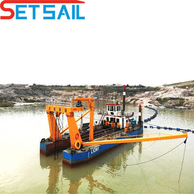 8 Inch Cutter Suction River Sand Dredger com transporte Altura total 1,48m Peso total 85t