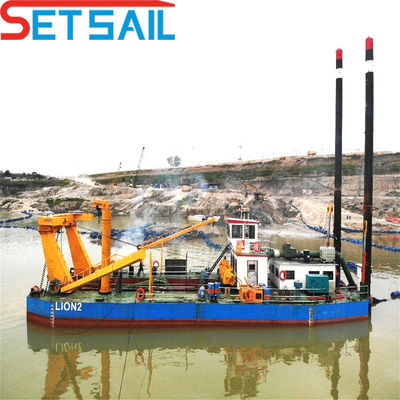 8 Inch Cutter Suction River Sand Dredger com transporte Altura total 1,48m Peso total 85t