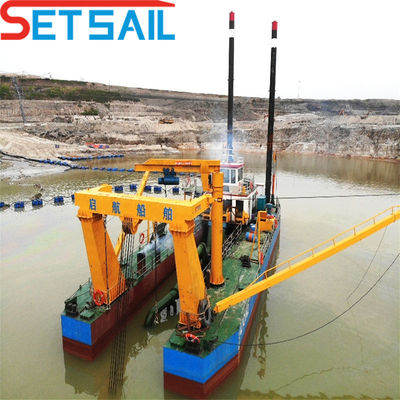 8 Inch Cutter Suction River Sand Dredger com transporte Altura total 1,48m Peso total 85t