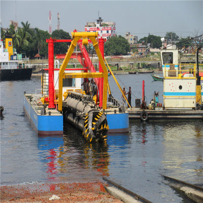 Profundidade de dragagem 8m-30m Set Sail River Sand Cutter Suction Dredger com bomba hidráulica