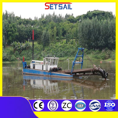 38kw Cutter Head Power 6 Inch Cutter Suction Dredger com motor hidráulico e carro