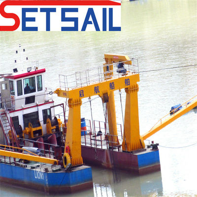 Dredger de sucção de motor a diesel com barril de ancoragem e medidor de concentração opcional