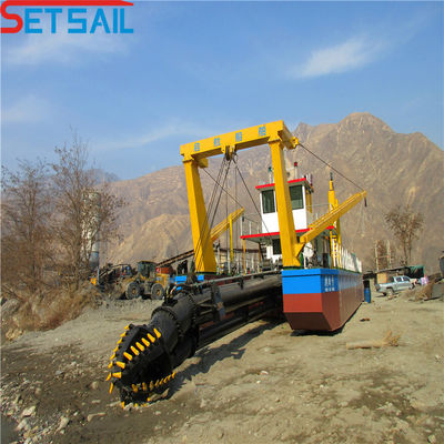 Largura total 5m-15m Importação de motor diesel cortador de sucção dragadora para dragagem de areia fluvial