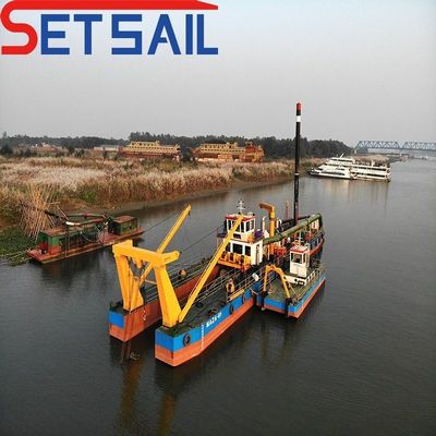 Dredger de sucção de corte hidráulico Rexroth personalizado com GPS Weichai Diesel Engine