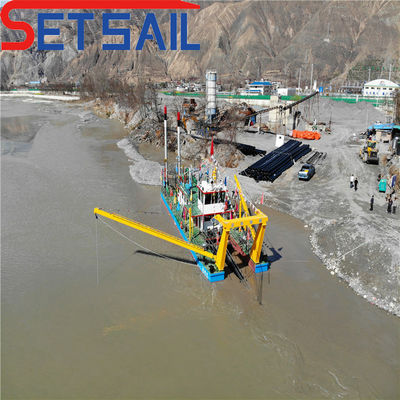 Dredger de sucção de corte hidráulico Rexroth personalizado com GPS Weichai Diesel Engine