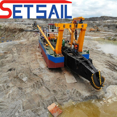 DM-23 Máquina hidráulica de corte de areia de dragagem com sucção de corte comprimento total de 18 a 50 metros