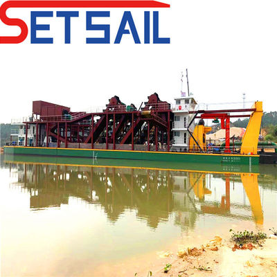 Dredger de sucção de 7000 m3 com cabeça de corte de diâmetro de 2200 mm e fluxo de água limpo