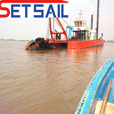 Hydrocyclone 26inch Diesel Power 6000m3 Dredger de fluxo de água com cortador e bomba de sucção
