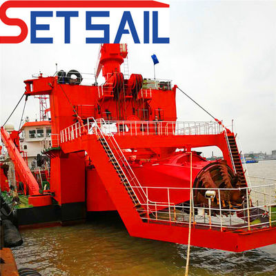 Navio de remoção de areia por sucção de cortador hidráulico com diâmetro da cabeça do cortador de 1000-3000 mm