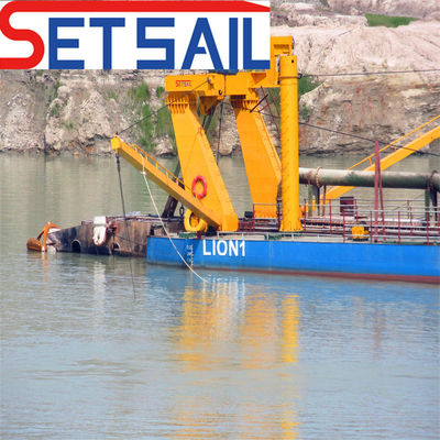 Dredger de areia de sucção de 32 polegadas com diâmetro da cabeça do cortador de 2400 mm e medidor de fluxo de água