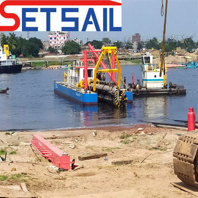 Moeda dos EUA Motores Diesel Cortador Sucção Barco de dragagem para mineração de areia em rios
