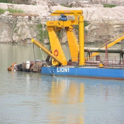 Dredger de areia de sucção de corte de 28 polegadas para deslocamento de 447 t e sistema hidráulico Rexroth