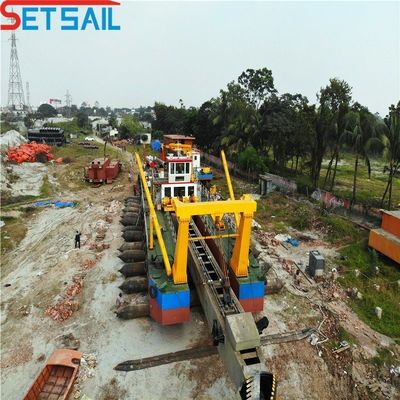 Motor Weichai Diesel 26 polegadas cortador sucção dragadora profundidade máxima de dragagem 20 metros