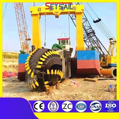 Dredger de sucção de 24 polegadas com 3000 kW de potência da cabeça de corte e sistema Siemens PLC