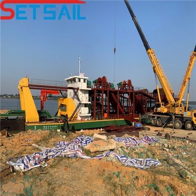 Cummins Weichai Dredger de areia de sucção de tamanho médio para limpeza de vias navegáveis interiores