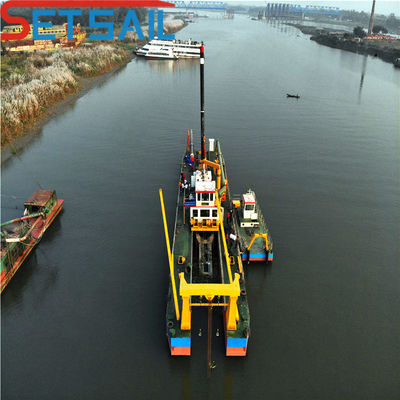 Cummins Weichai Dredger de areia de sucção de tamanho médio para limpeza de vias navegáveis interiores