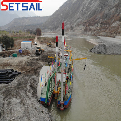 Profundidade total 2,7 m QHCSD-363 Dredger de areia fluvial totalmente automático para dragagem de reservatórios