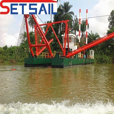 Profundidade total 2,7 m QHCSD-363 Dredger de areia fluvial totalmente automático para dragagem de reservatórios