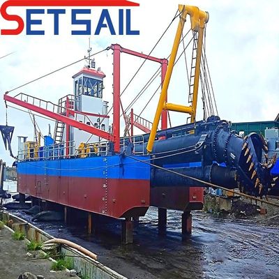 Motor a diesel de controlo hidráulico de 24 polegadas cortador de sucção dragadora para dragagem profundidade de 20 m