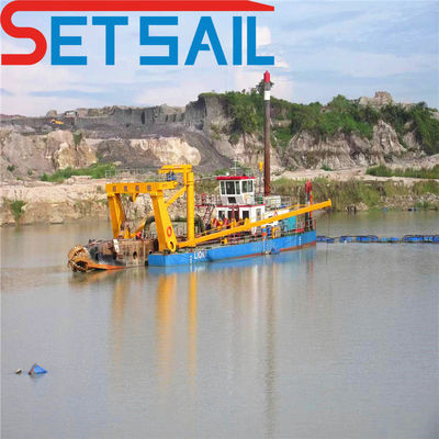 1800.00cm * 380.00cm * 250.00cm Hidráulico 24 Inch Cutter Suction Dredger com profundidade Meter