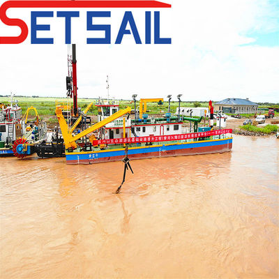 7Dredger de areia de sucção de 5 m de largura com bomba hidráulica Rexroth e motor diesel