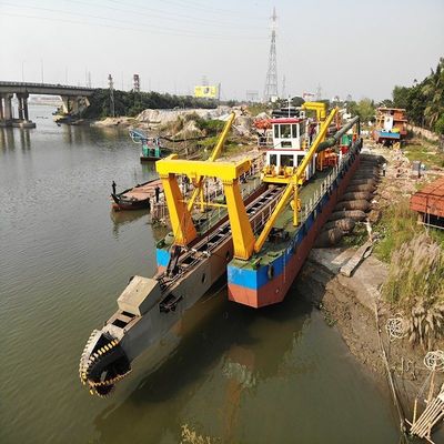 3500 M3 cortador de fluxo de água dragadora de sucção com motor diesel e política de devolução de 30 dias
