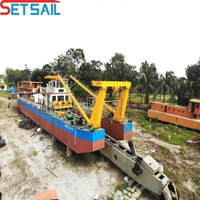 Poderosa draga de sucção com fluxo de água de 3500 m3 e medidor de profundidade mais sonoro