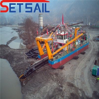 Dredger de sucção com sistema Siemens PLC e fluxo de água de 6000 metros cúbicos por hora