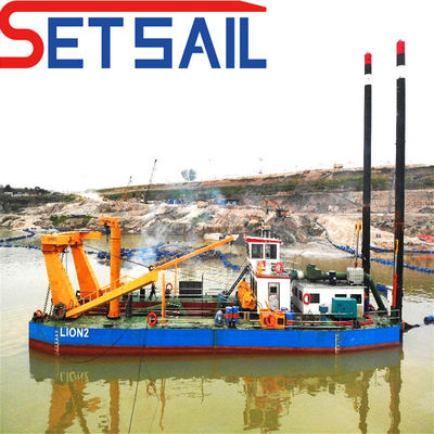 Tipo de cabeça de corte Exportador de dragagem de areia de sucção com consumo de combustível de 120-220L/H