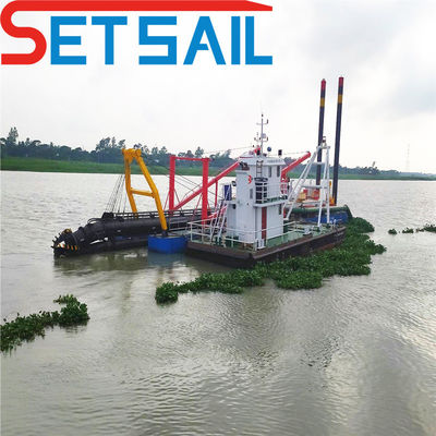 Dredger de sucção de corte com diâmetro da cabeça de corte de 2100 mm e motor principal Cummins Weichai