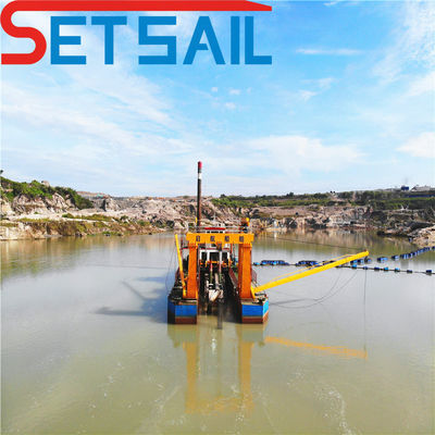 Dredger de sucção de corte com diâmetro da cabeça de corte de 2100 mm e motor principal Cummins Weichai