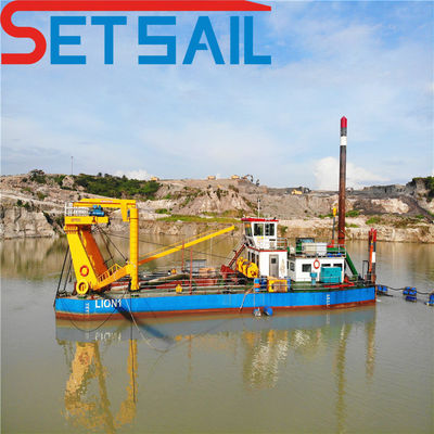 Dredger de sucção de corte com diâmetro da cabeça de corte de 2100 mm e motor principal Cummins Weichai