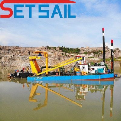 Dredger de sucção de corte com diâmetro da cabeça de corte de 2100 mm e motor principal Cummins Weichai