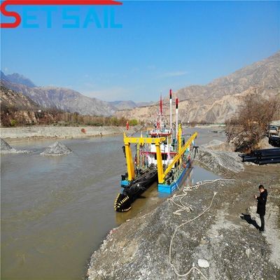 Dredger de areia de corte de 38 m, com motor diesel e fluxo hidráulico de água