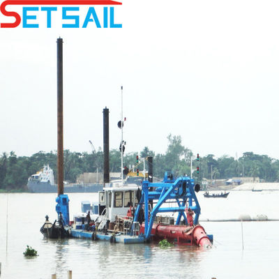 Dredger de areia de corte de 38 m, com motor diesel e fluxo hidráulico de água