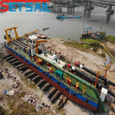 39m comprimento total 20 polegadas fluxo de água 5000m3 cortador sucção dragadora com motor diesel