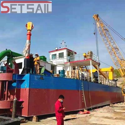 Dredgeira de sucção com motor a diesel hidráulico para operações de dragagem de barro de areia fluvial