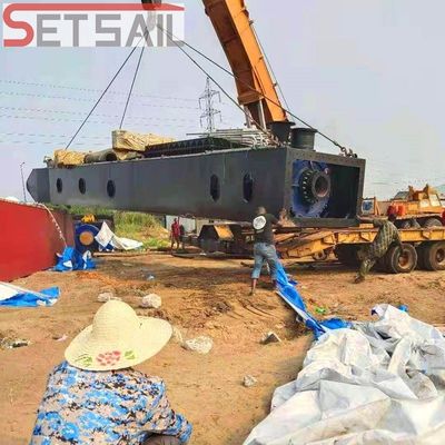 Dredgeira de sucção com motor a diesel hidráulico para operações de dragagem de barro de areia fluvial